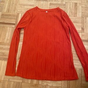 Orange Long Sleeve Women's Top